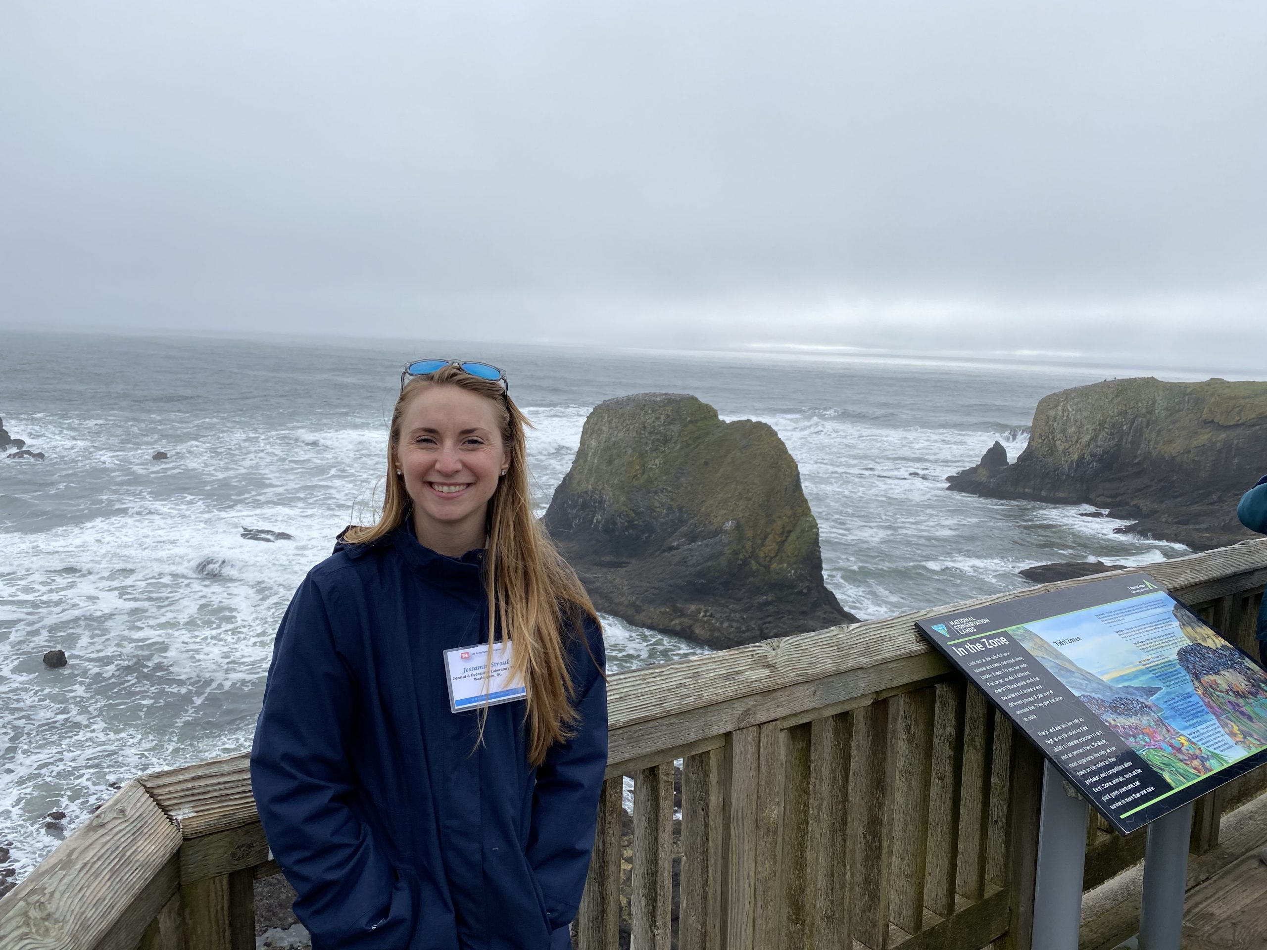 On Straub's tour of the Oregon coast, she visited the Yaquina Head Marine Garden to learn about ongoing research projects.